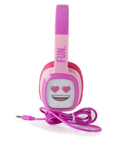 Παιδικά ακουστικά με μικρόφωνο Emoji - Flip n Switch, ροζ/μωβ - 6