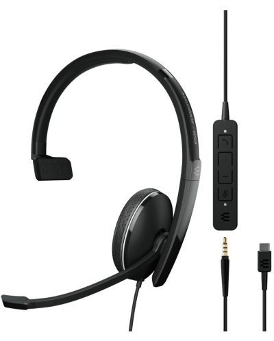 Ακουστικά με μικρόφωνο Sennheiser - EPOS SC 135, USB-C,μαύρο - 1