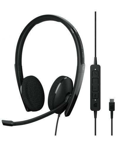 Ακουστικά EPOS I Sennheiser - ADAPT 160 USB-C Duo HD NC USB, μαύρα - 1