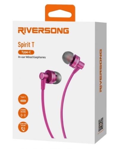 Ακουστικά με μικρόφωνο Riversong - Spirit T, ροζ  - 4