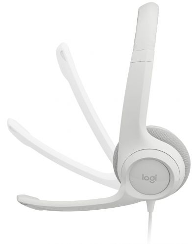 Ακουστικά με μικρόφωνο Logitech - H390, λευκό - 4