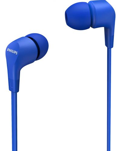 Ακουστικά με μικρόφωνο Philips - TAE1105BL, μπλε - 1