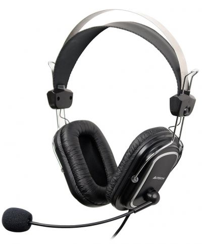 Ακουστικά με μικρόφωνο  A4tech - HS-50, μαύρα - 1