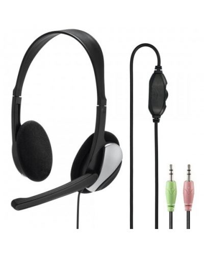 Ακουστικά με μικρόφωνο Hama - Essential HS-P100, μαύρο - 2