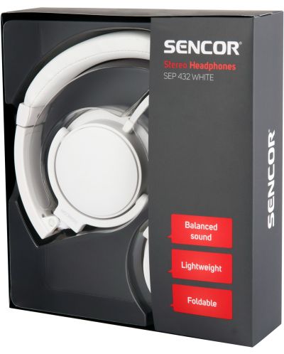 Ακουστικά με μικρόφωνο Sencor - SEP 432, λευκα - 2