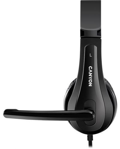 Ακουστικά με μικρόφωνο Canyon - CHSU-1, μαύρα - 3