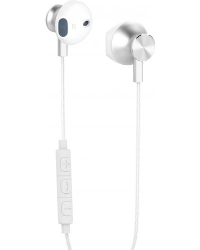 Ακουστικά με μικρόφωνο Yenkee - 305WE, ασημί - 2