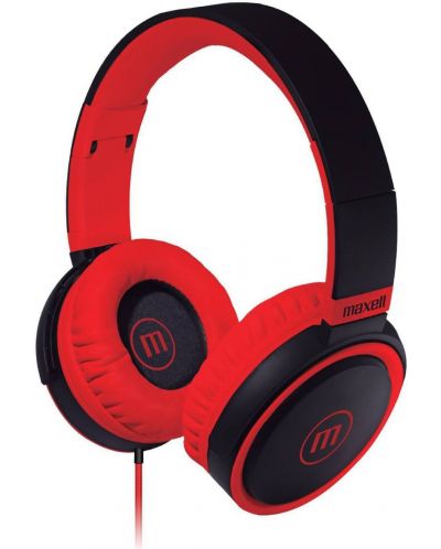 Ακουστικά με μικρόφωνο Maxell - B52, κόκκινα/μαύρα - 1