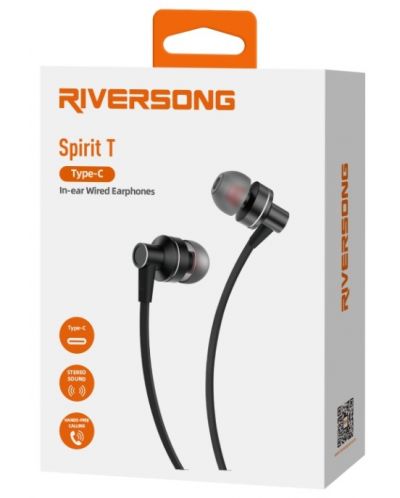 Ακουστικά με μικρόφωνο Riversong - Spirit T, μαύρα  - 3