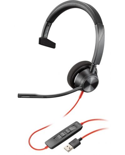 Ακουστικά με μικρόφωνο Plantronics - Blackwire 3310 MS USB-A, μαύρα - 1