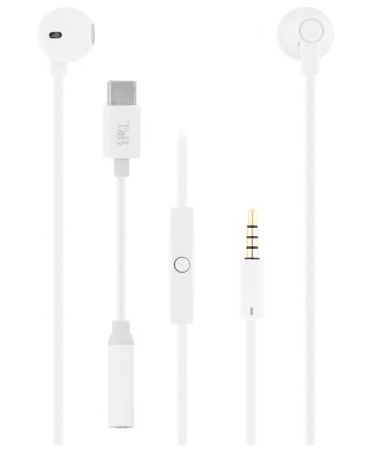 Ακουστικά με μικρόφωνο T'nB - Sweet, άσπρα - 1