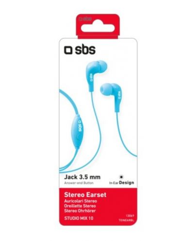Ακουστικά με μικρόφωνο SBS - Mix 10, μπλε - 5