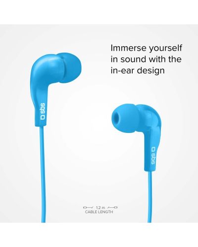 Ακουστικά με μικρόφωνο SBS - Mix 10, μπλε - 2