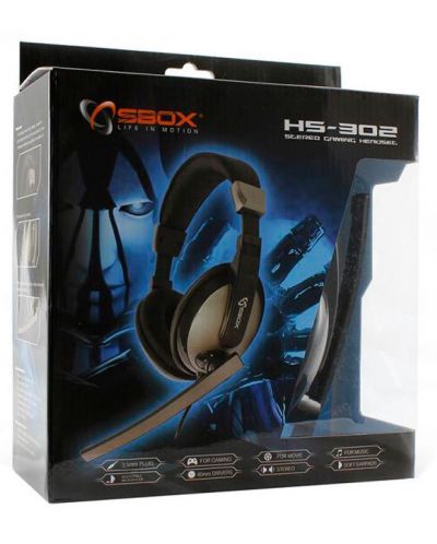 Ακουστικά με μικρόφωνο SBOX - HS-302, μαύρο/ασημί - 5