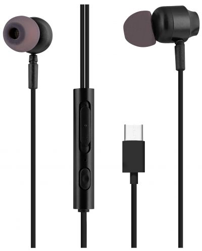 Ακουστικά με μικρόφωνο T'nB - C-Buds, μαύρα - 1