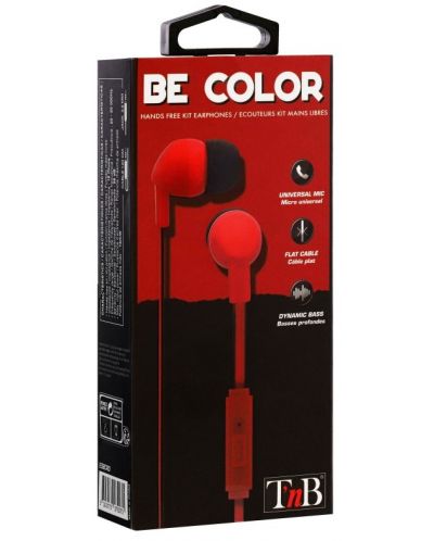 Ακουστικά με μικρόφωνο TNB - Be color, κόκκινα - 3