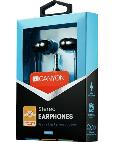 Ακουστικά με μικρόφωνο Canyon - SEP-4, μαύρα - 3