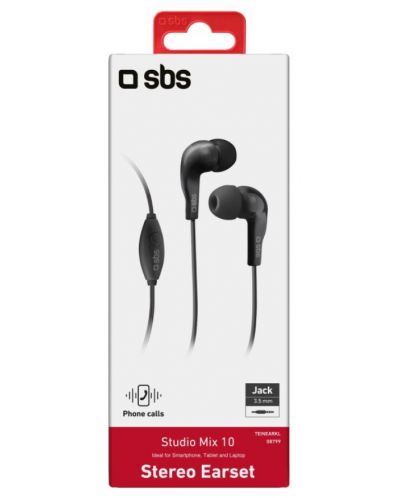 Ακουστικά με μικρόφωνο SBS - Mix 10, μαύρο - 5