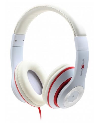 Ακουστικά με μικρόφωνο Gembird - MHS-LAX-W,λευκό/κόκκινο - 1