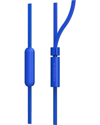 Ακουστικά με μικρόφωνο Philips - TAE1105BL, μπλε - 3
