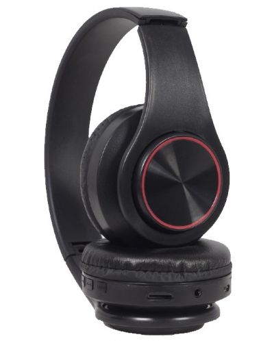 Ασύρματα ακουστικά με μικρόφωνο Gembird - BHP-LED-01,μαύρο - 3