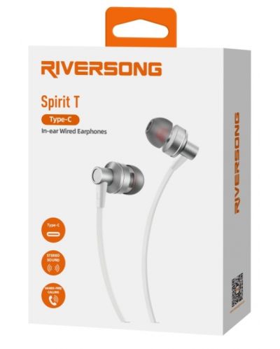 Ακουστικά με μικρόφωνο Riversong - Spirit T, λευκά  - 4