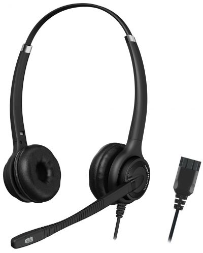 Ακουστικά με μικρόφωνο Axtel - ELITE HDvoice duo NC, μαύρα - 1
