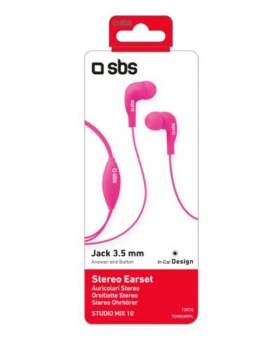 Ακουστικά με μικρόφωνο SBS - Mix 10, ροζ - 5