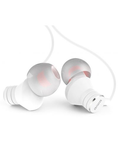 Ακουστικά με μικρόφωνο Aiwa - ESTM-50WT, λευκό - 3