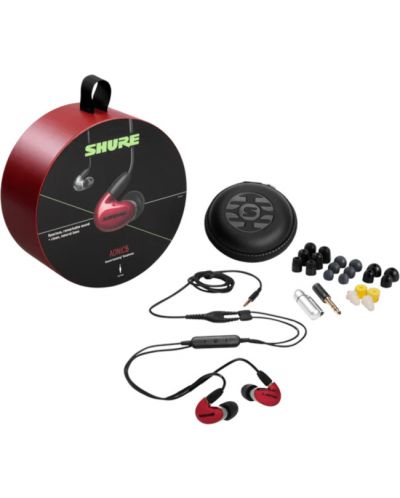Ακουστικά με μικρόφωνο Shure - Aonic 5, κόκκινα - 3