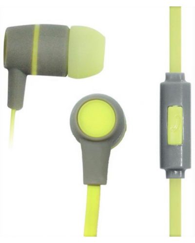 Ακουστικά με μικρόφωνο  Vakoss - SK-214G, πράσινα - 1