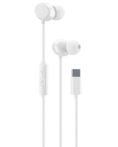 Ακουστικά με μικρόφωνο Cellularline - Cloud, λευκό - 1