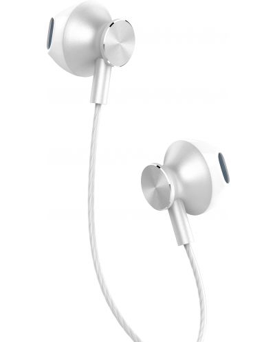 Ακουστικά με μικρόφωνο Yenkee - 305WE, ασημί - 3