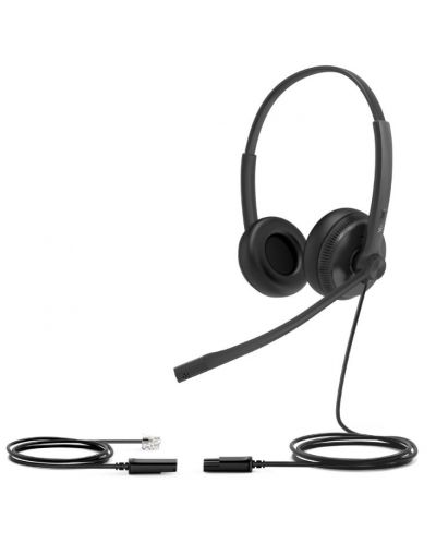 Ακουστικά με μικρόφωνο Yealink - YHS34, QD, RJ9, μαύρα - 1