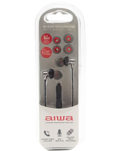 Ακουστικά με μικρόφωνο Aiwa - ESTM-50SL, ασημί - 3