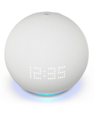 Smart ηχείο Amazon - Echo Dot 5, με ρολόι, λευκό - 5