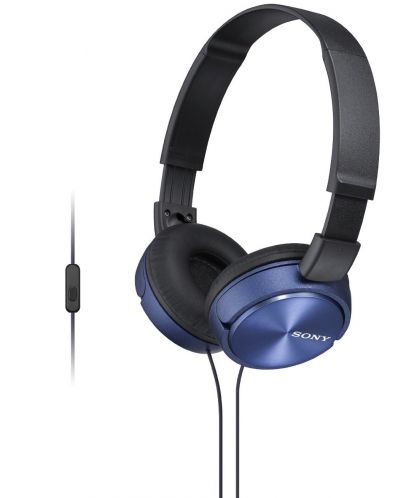 Ακουστικά με μικρόφωνο Sony MDR-ZX310AP - μαύρα/μπλε - 1