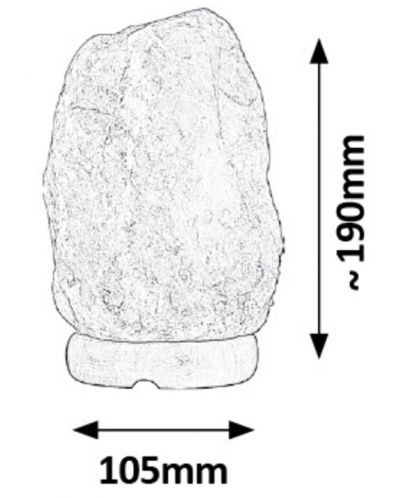 Φωτιστικό αλατιού Rabalux - Rock 4120, 15 W, 19 x 10.5 cm - 5