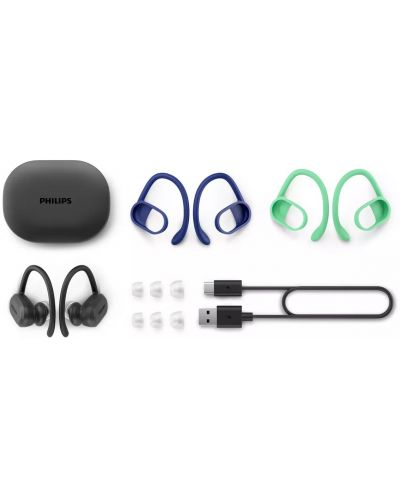 Σπορ ακουστικά με μικρόφωνο Philips - TAA7306BK/00, TWS, μαύρα - 3