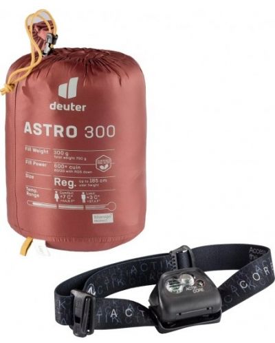 Υπνόσακος Deuter - Astro 300 ZL, 205 cm, κόκκινος - 5