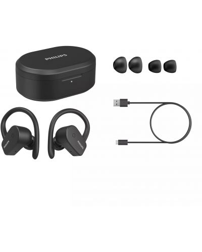 Αθλητικά ακουστικά με μικρόφωνο Philips - TAA5205BK, μαύρα - 2