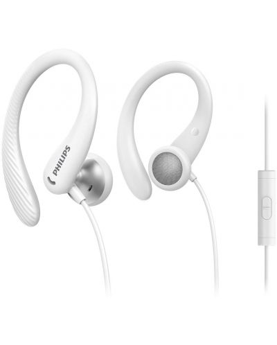 Σπορ Ακουστικά με μικρόφωνο Philips - TAA1105WT, λευκά - 1