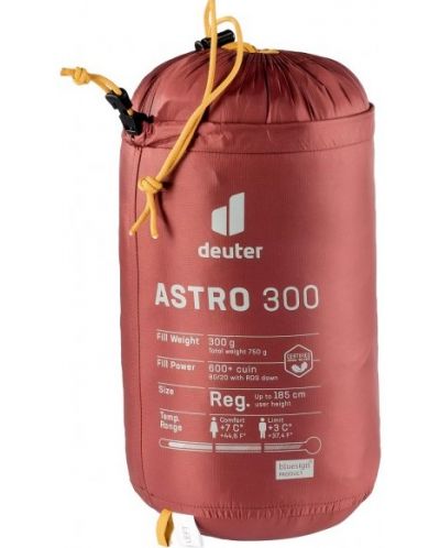 Υπνόσακος Deuter - Astro 300 ZL, 205 cm, κόκκινος - 4