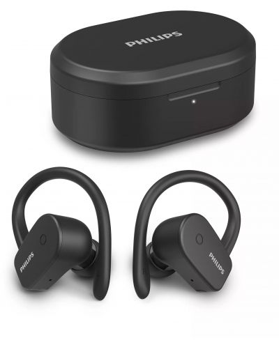 Αθλητικά ακουστικά με μικρόφωνο Philips - TAA5205BK, μαύρα - 1