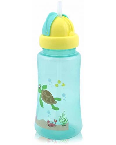 Αθλητικό μπουκάλι με καλαμάκι Lorelli Baby Care - 330 ml, Πράσινο - 2