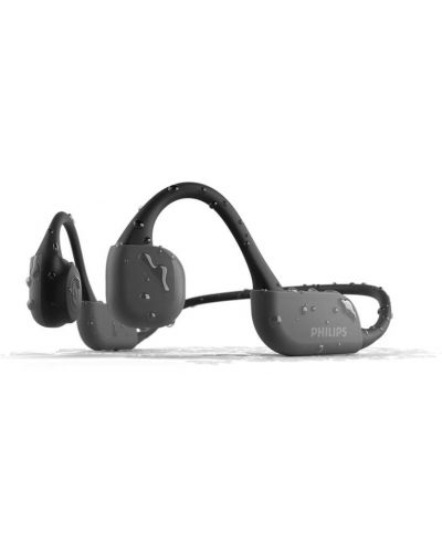 Σπορ ασύρματα ακουστικά  Philips - TAA6606BK/00, μαύρα - 2