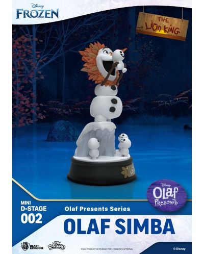 Αγαλματίδιο  Beast Kingdom Disney: Frozen - Olaf (Olaf Presents: The Lion King), 10 cm - 3