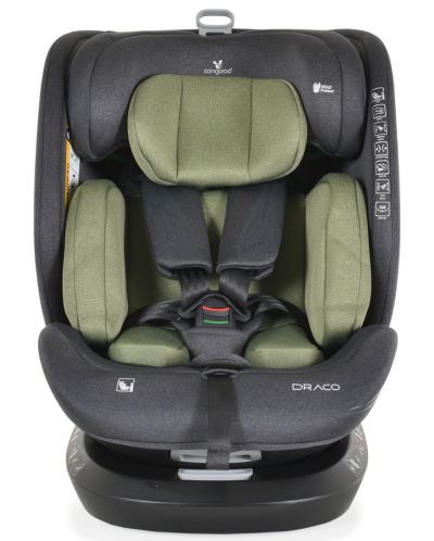 Κάθισμα αυτοκινήτου  Cangaroo - Draco, 360°, I-Size, IsoFix, 40-150 cm,λαδί - 5