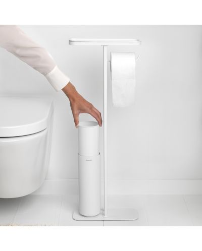 Βάση τουαλέτας με βούρτσα Brabantia - MindSet, Mineral Fresh White - 6