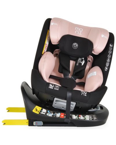 Κάθισμα αυτοκινήτου Moni - Serengeti, IsoFix, I-Size, 40-150 cm, ροζ - 4